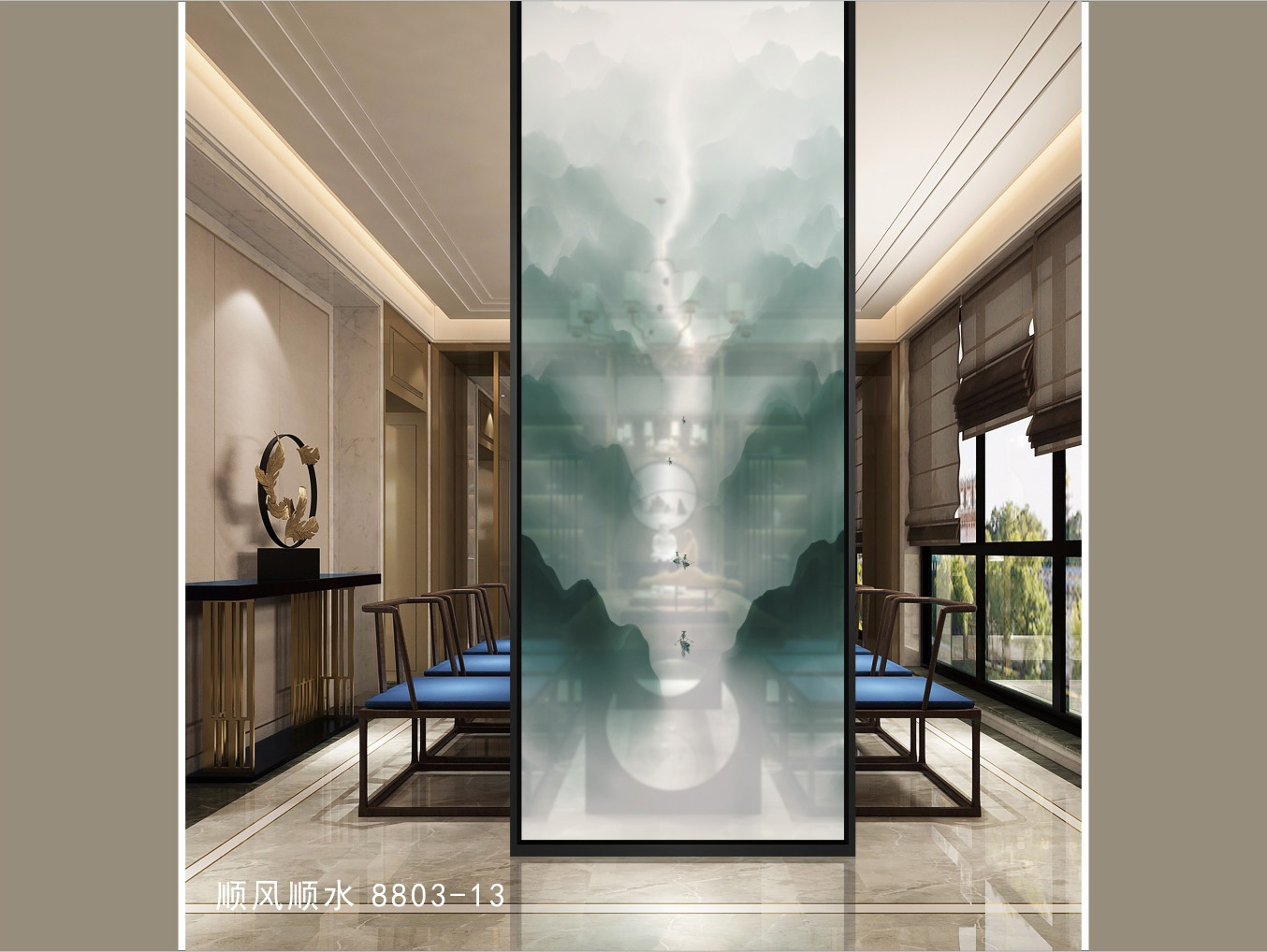 新中式隔断屏风