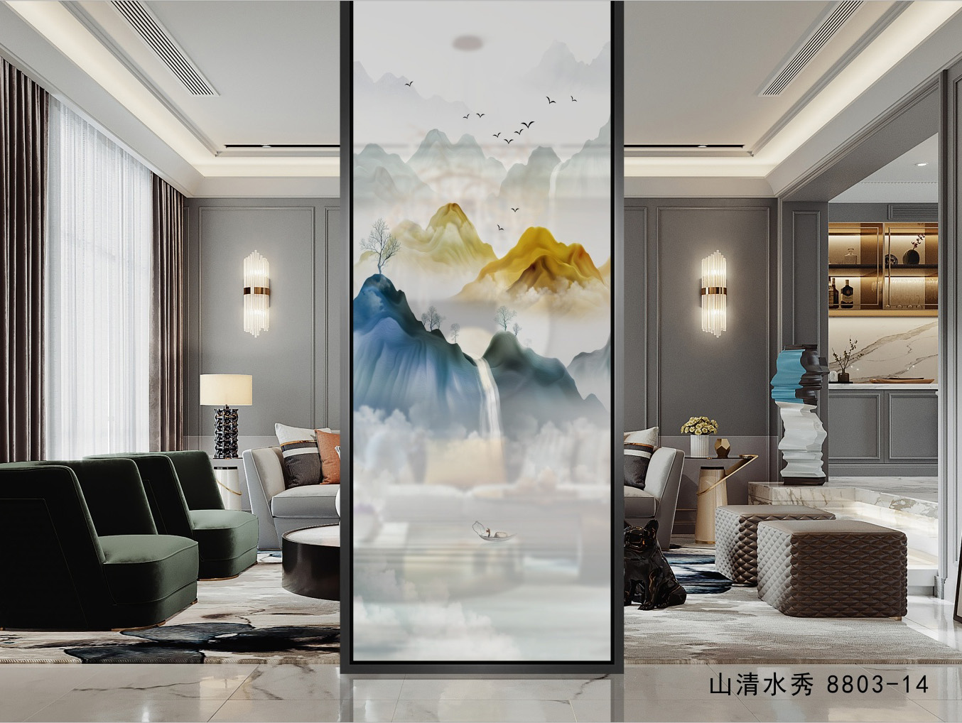 新中式隔断屏风